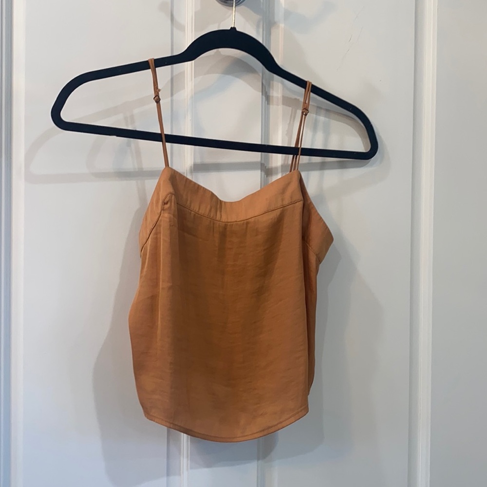 Orange silk top
